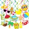 Summer Pool Beach Hanging Swirls Banner Decor 30 Pack Foil Ceiling Hanging Swirls Streams Banner Decorations Garland for Kids Luau Hawaii Celebrating Events Birthday Party Supplies Room Wall Decor